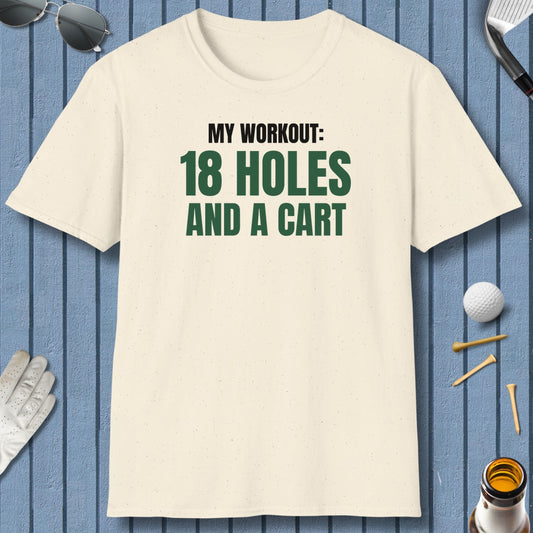 My Workout: 18 Holes - Adult Golf T-Shirt in Natural