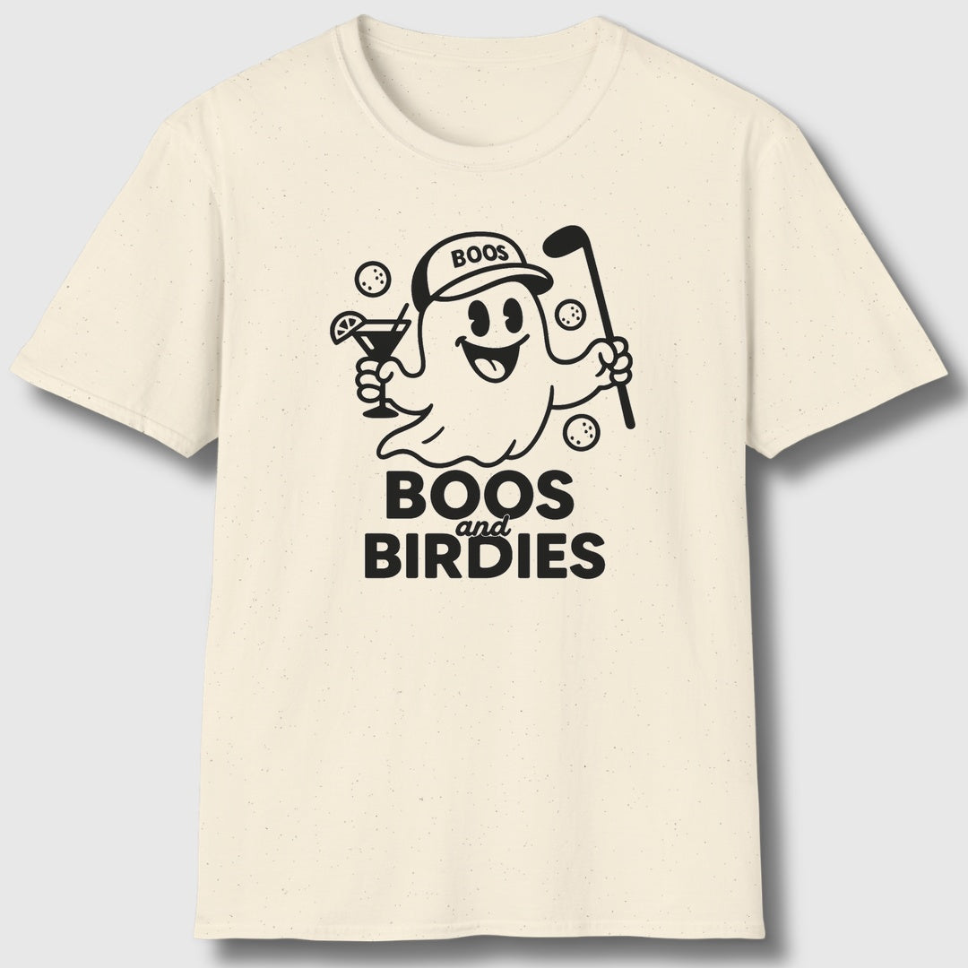 Boos and Birdies - Adult Golf T-Shirt in Natural