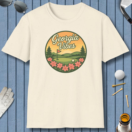 Golf Vibes - Georgia Azalea Edition - Adult Golf T-Shirt in Natural