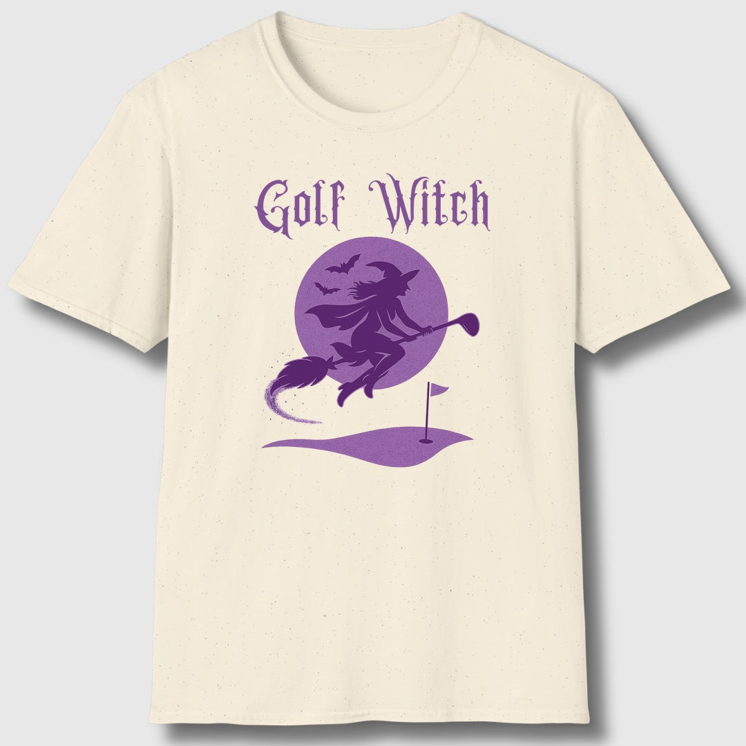 Golf Witch - Adult Golf T-Shirt in Natural