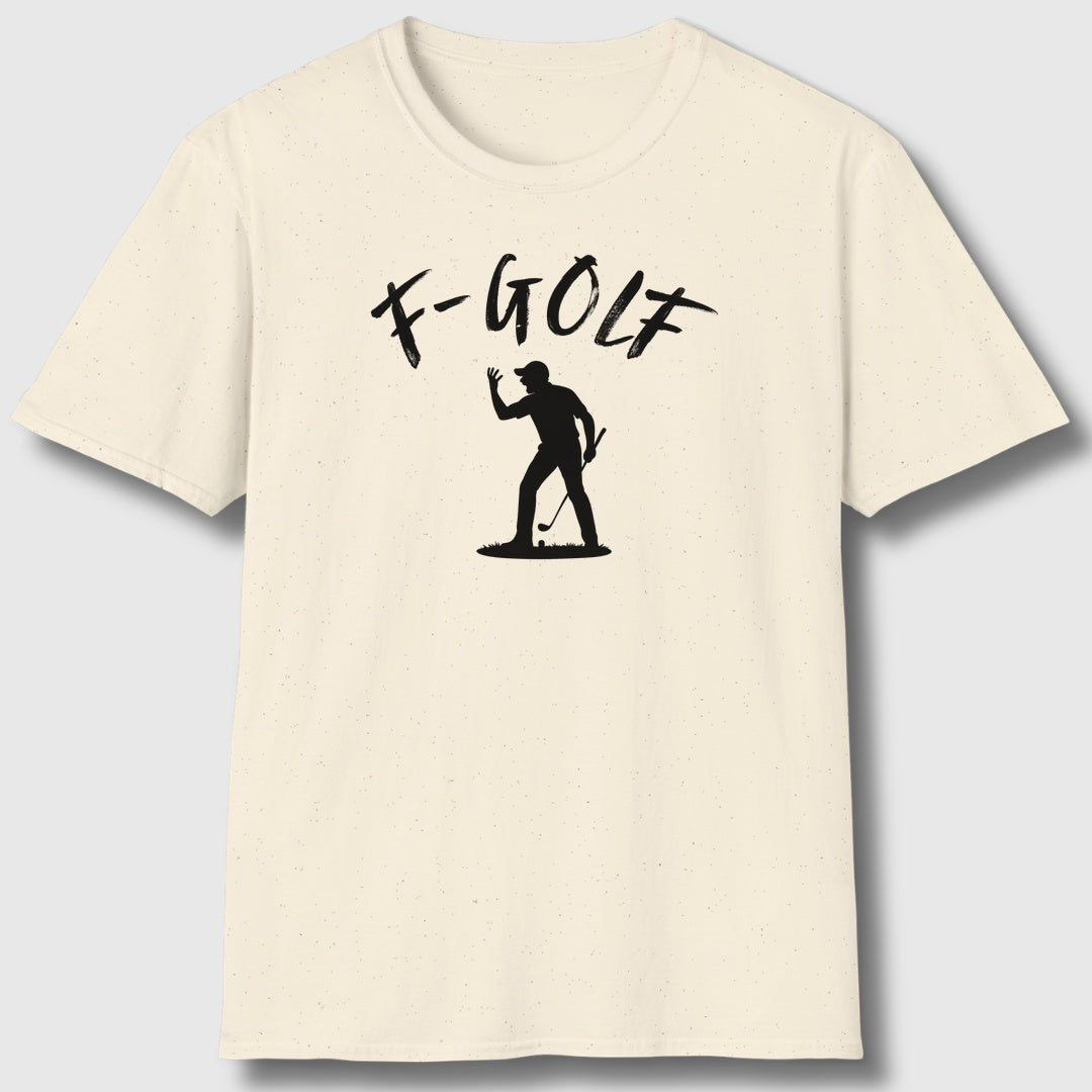 F-Golf (Male) - Adult Golf T-Shirt in Natural