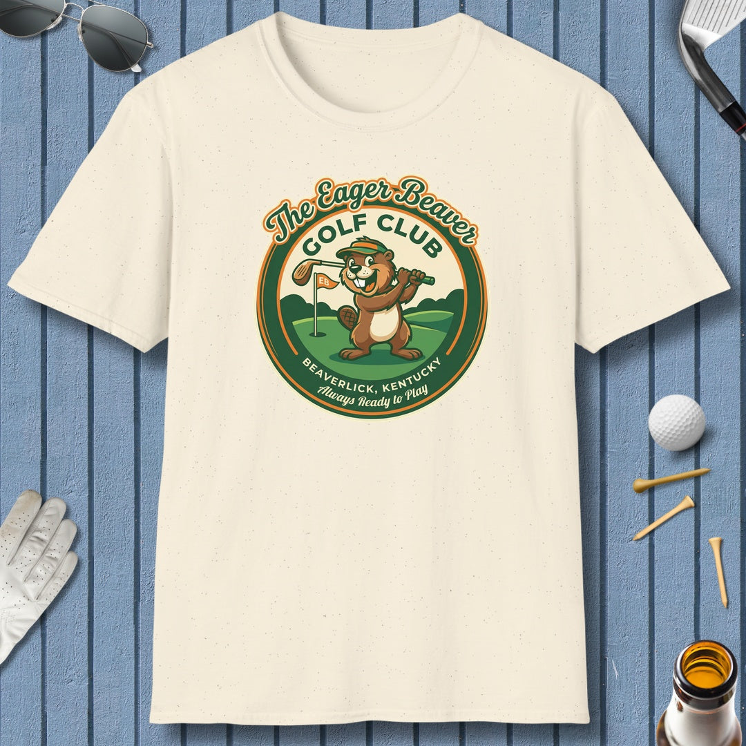 THE EAGER BEAVER GOLF CLUB - Adult Golf T-Shirt in Natural