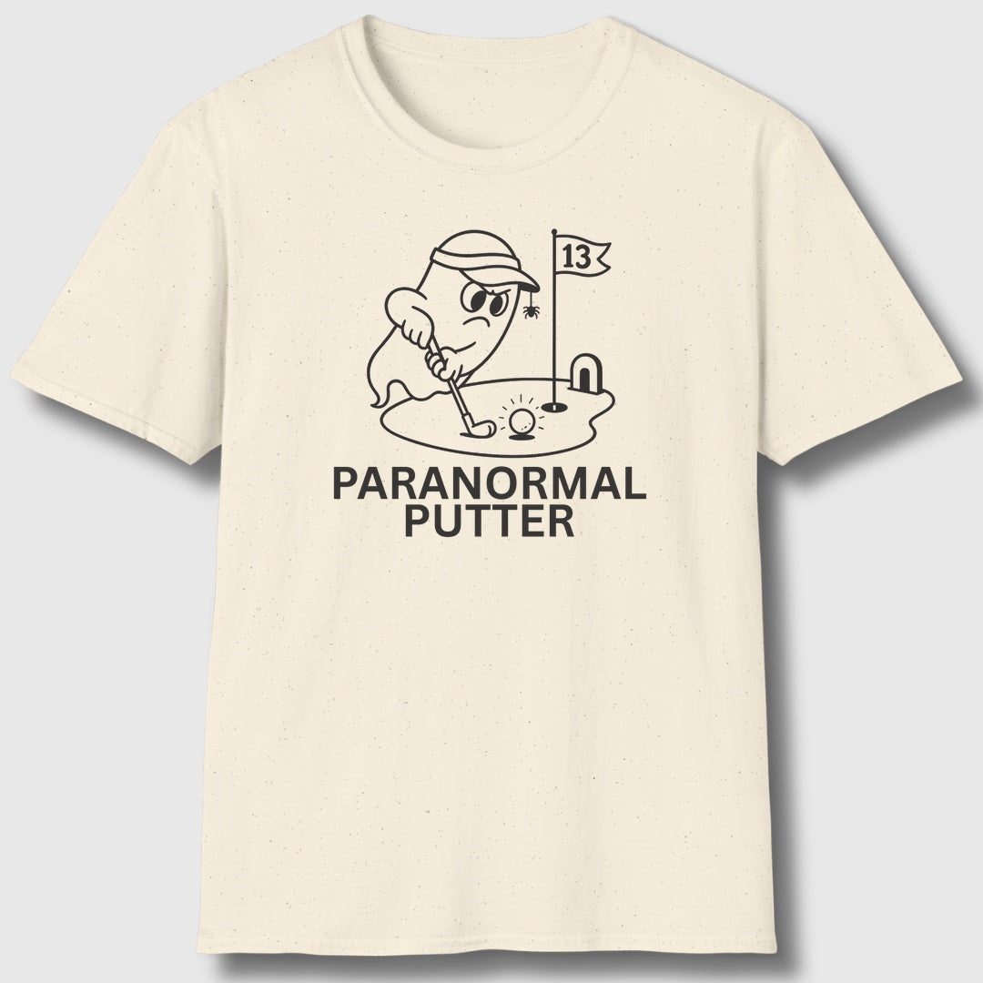 Paranormal Putter - Adult Golf T-Shirt in Natural