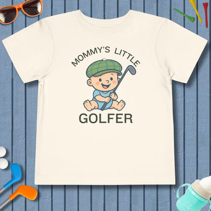Mommy's Little Golfer - Toddler Golf T-Shirt in Natural