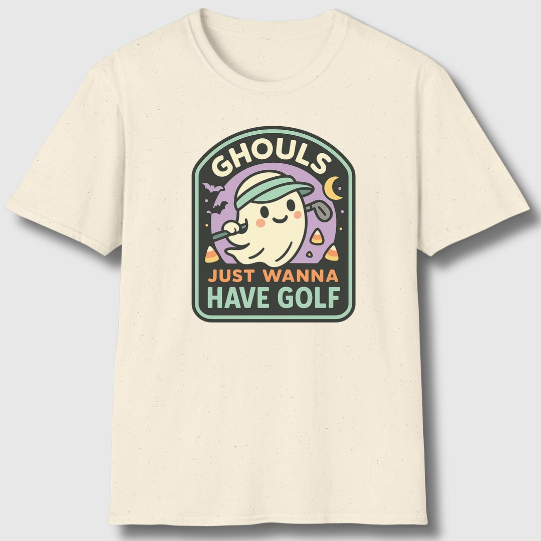 Ghouls Just Wanna Have Golf - Adult Golf T-Shirt in Natural
