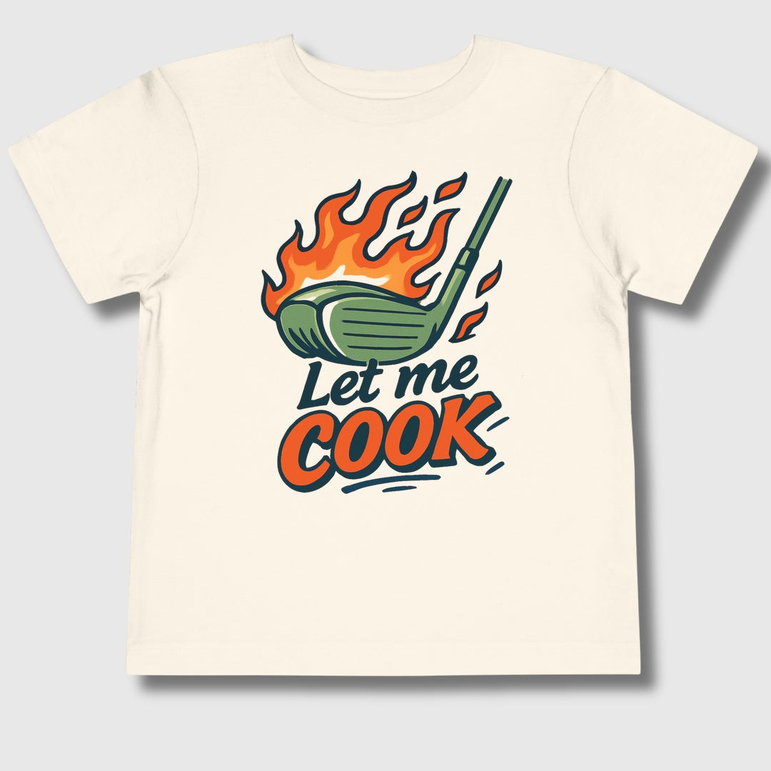 Let Me Cook - Toddler Golf T-Shirt in Natural
