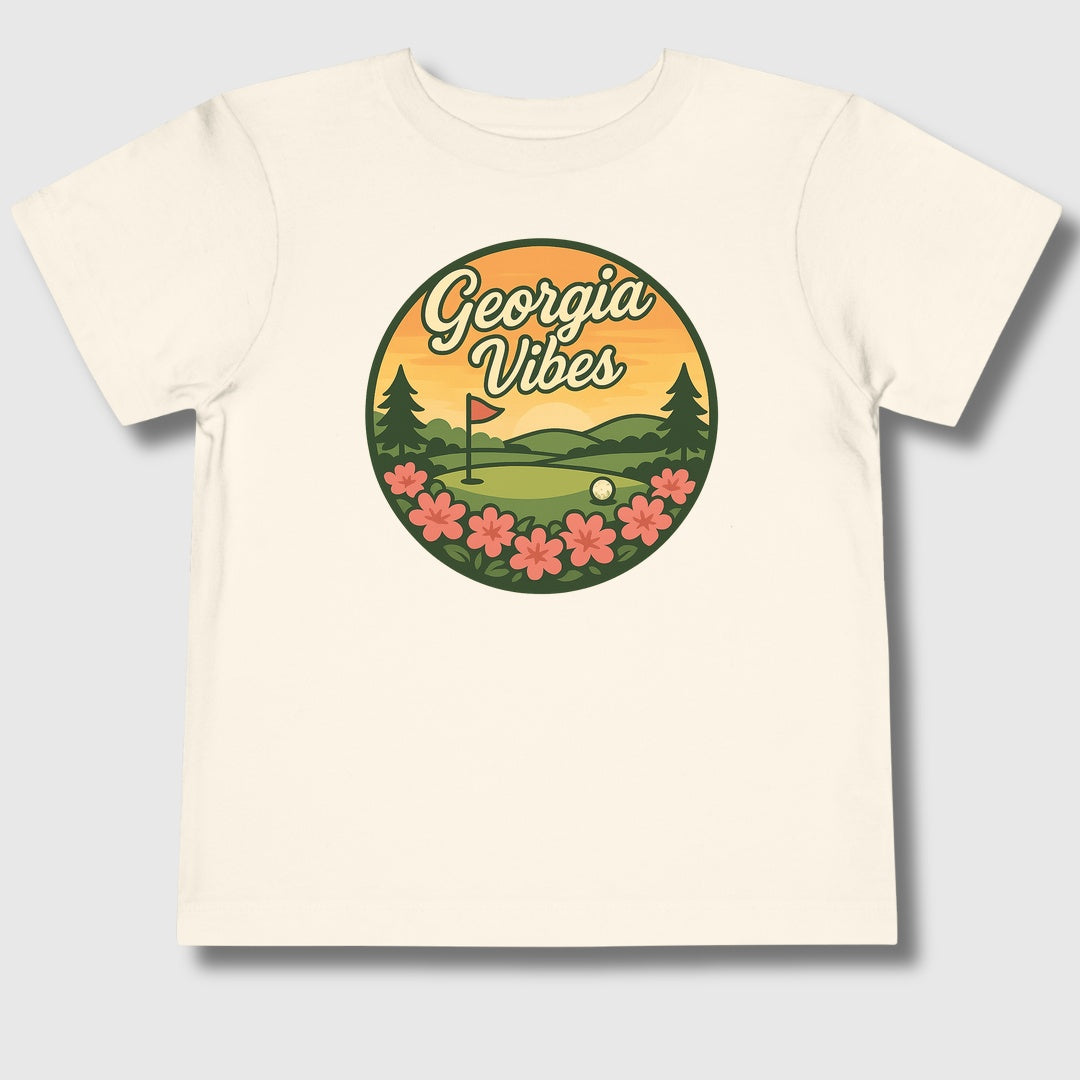 Golf Vibes - Georgia Azalea Edition - Toddler Golf T-Shirt in Natural