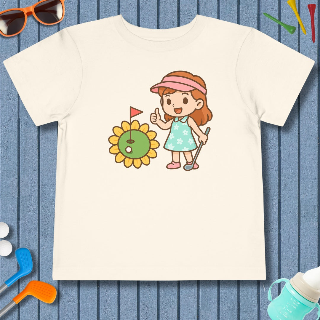 Sunflower Green - Toddler Golf T-Shirt in Natural