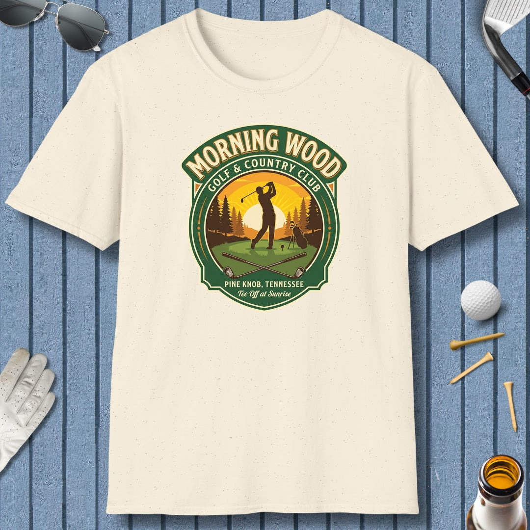 MORNING WOOD GOLF & COUNTRY CLUB - Adult Golf T-Shirt in Natural
