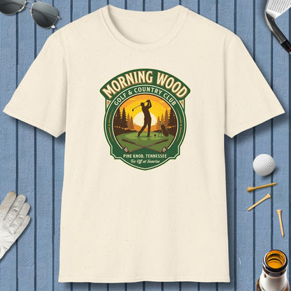 MORNING WOOD GOLF & COUNTRY CLUB - Adult Golf T-Shirt in Natural