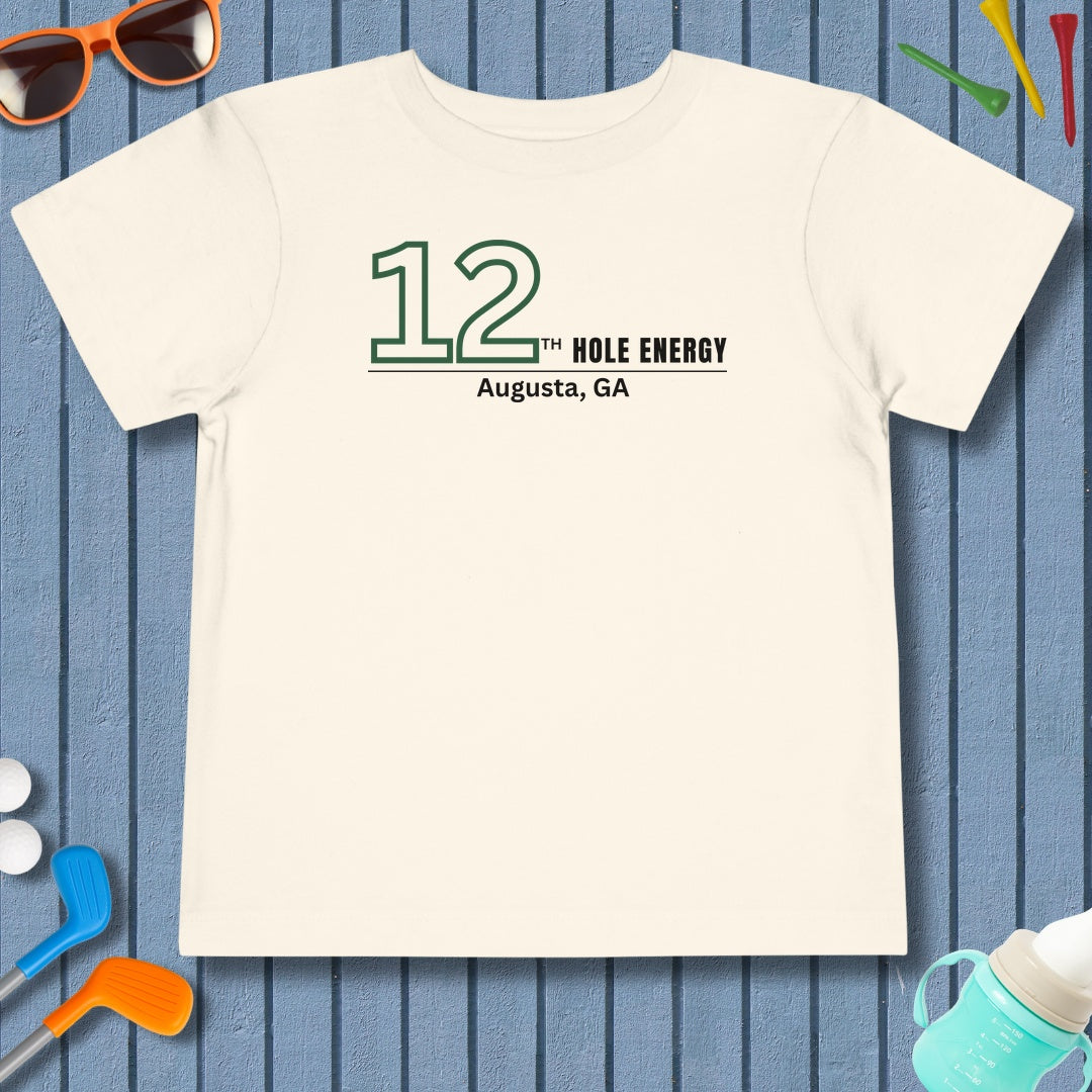 12th Hole Energy - Toddler Golf T-Shirt in Natural