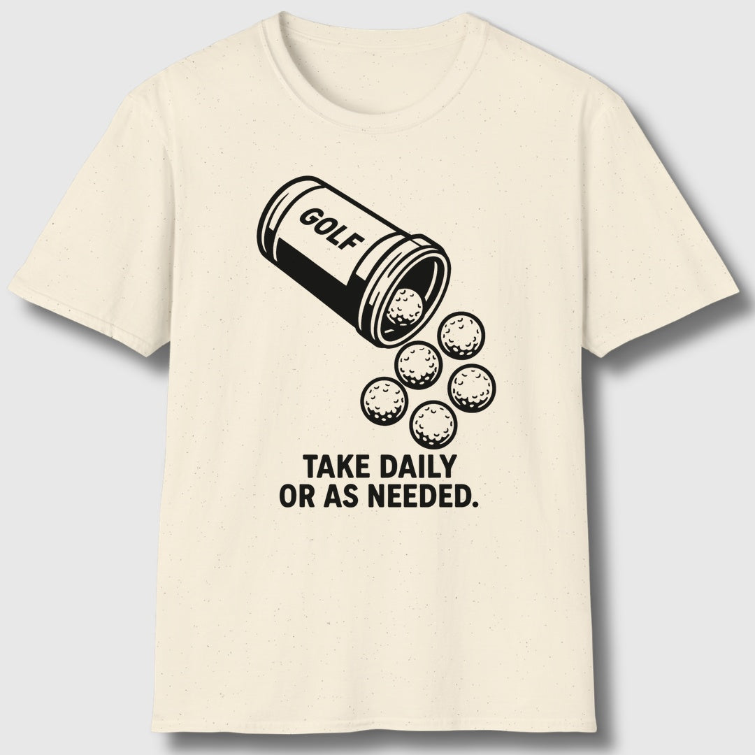 Golf Prescription - Adult Golf T-Shirt in Natural