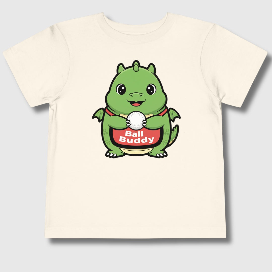 Ball Buddy Dragon - Toddler Golf T-Shirt in Natural