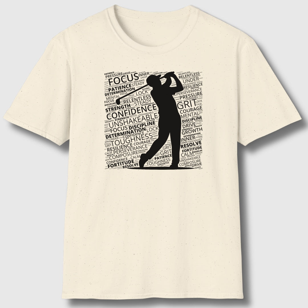 Unleash Your Mental Game (Male) - Adult Golf T-Shirt in Natural