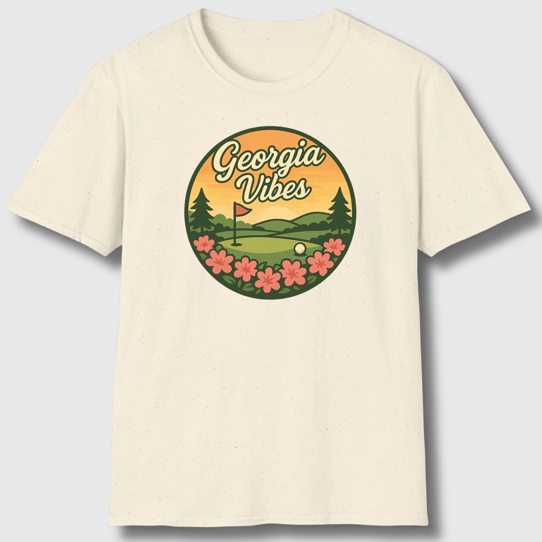 Golf Vibes - Georgia Azalea Edition - Adult Golf T-Shirt in Natural