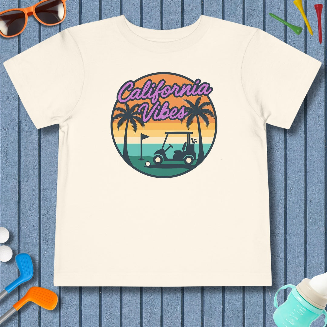 Golf Vibes - California Coast Edition - Toddler Golf T-Shirt in Natural