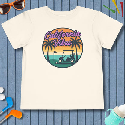 Golf Vibes - California Coast Edition - Toddler Golf T-Shirt in Natural