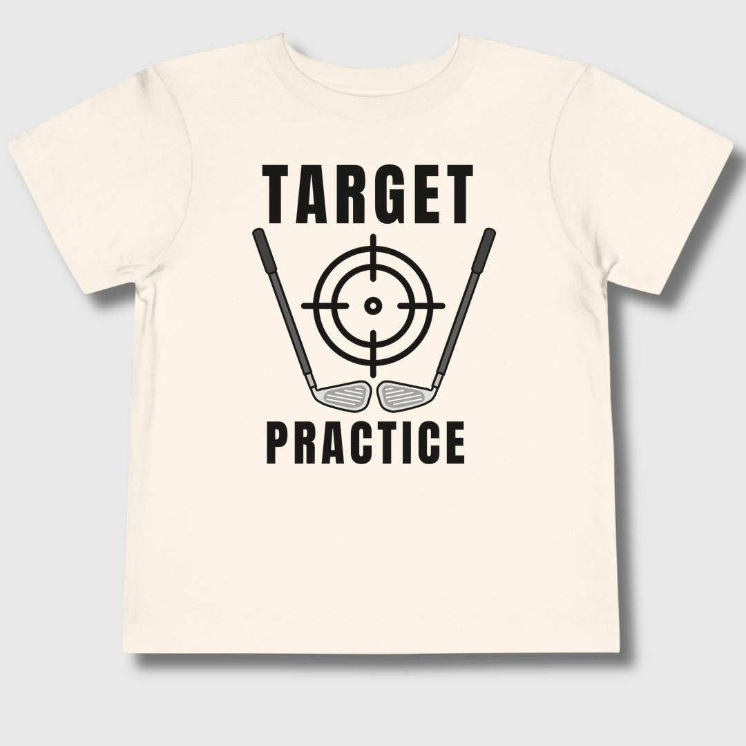 Target Practice - Toddler Golf T-Shirt in Natural