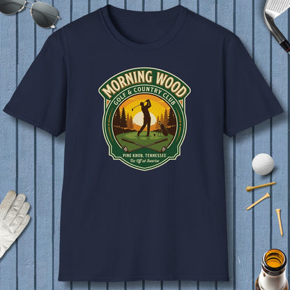 MORNING WOOD GOLF & COUNTRY CLUB - Adult Golf T-Shirt in Navy