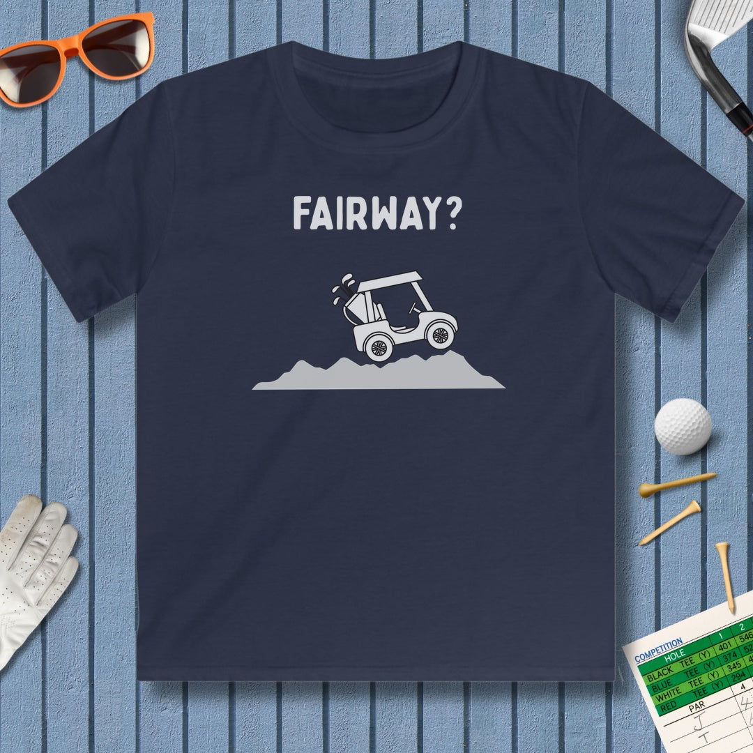 Fairway? - Youth Golf T-Shirt in Navy