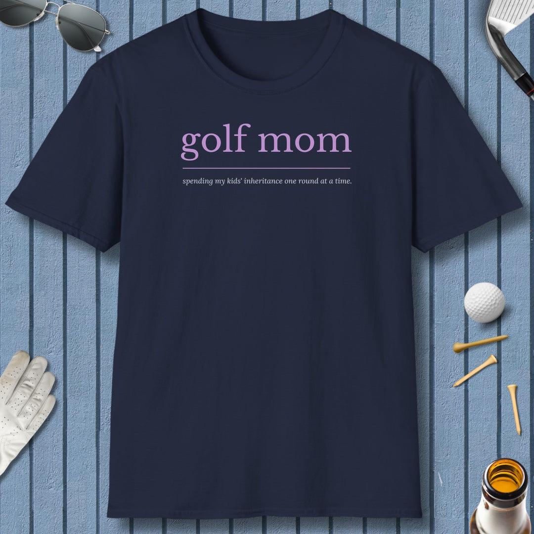Golf Mom: Inheritance - Adult Golf T-Shirt in Navy