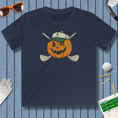 Golf or Gourd - Youth Golf T-Shirt in Navy