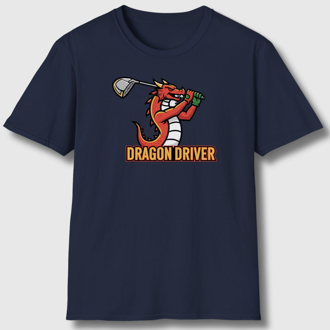 Dragon Driver - Adult Golf T-Shirt in Navy