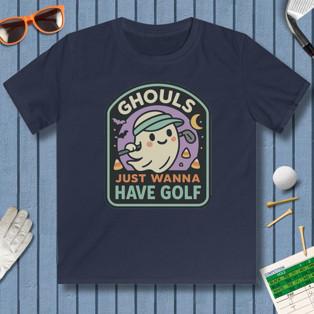 Ghouls Just Wanna Have Golf - Youth Golf T-Shirt in Navy