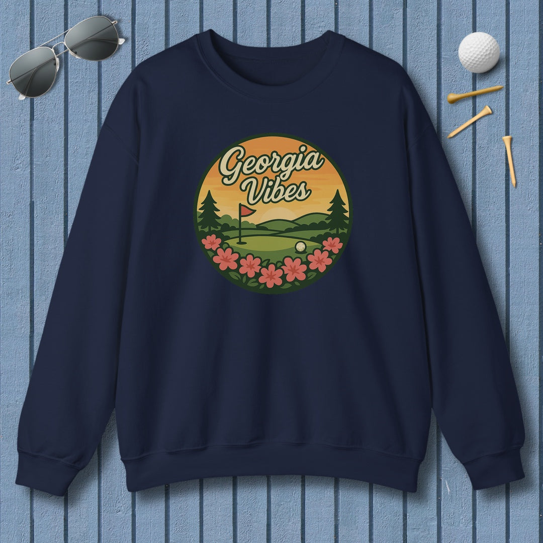 Golf Vibes - Georgia Azalea Edition - Adult Golf Sweatshirt in Navy