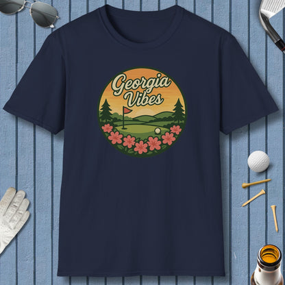 Golf Vibes - Georgia Azalea Edition - Adult Golf T-Shirt in Navy