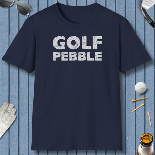 Golf Pebble - Adult Golf T-Shirt in Navy