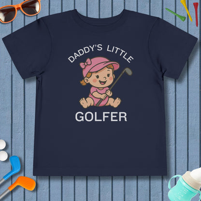 Daddy's Little Golfer - Toddler Golf T-Shirt in Navy