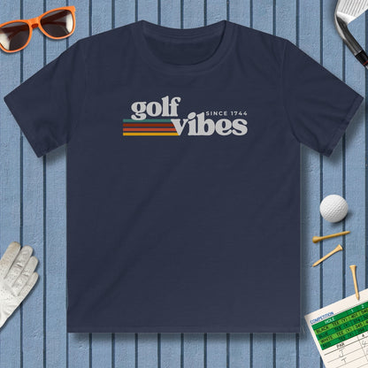Golf Vibes - Youth Golf T-Shirt in Navy