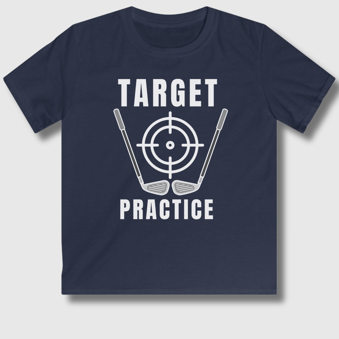 Target Practice - Youth Golf T-Shirt in Navy