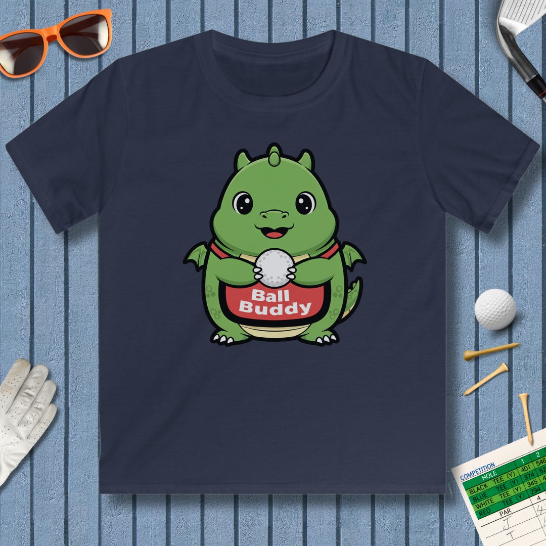 Ball Buddy Dragon - Youth Golf T-Shirt in Navy