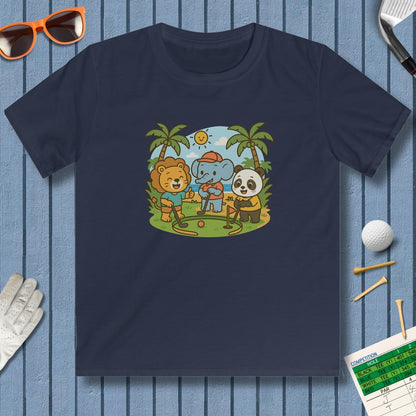 It's a zoo out here - Youth Golf T-Shirt in Navy