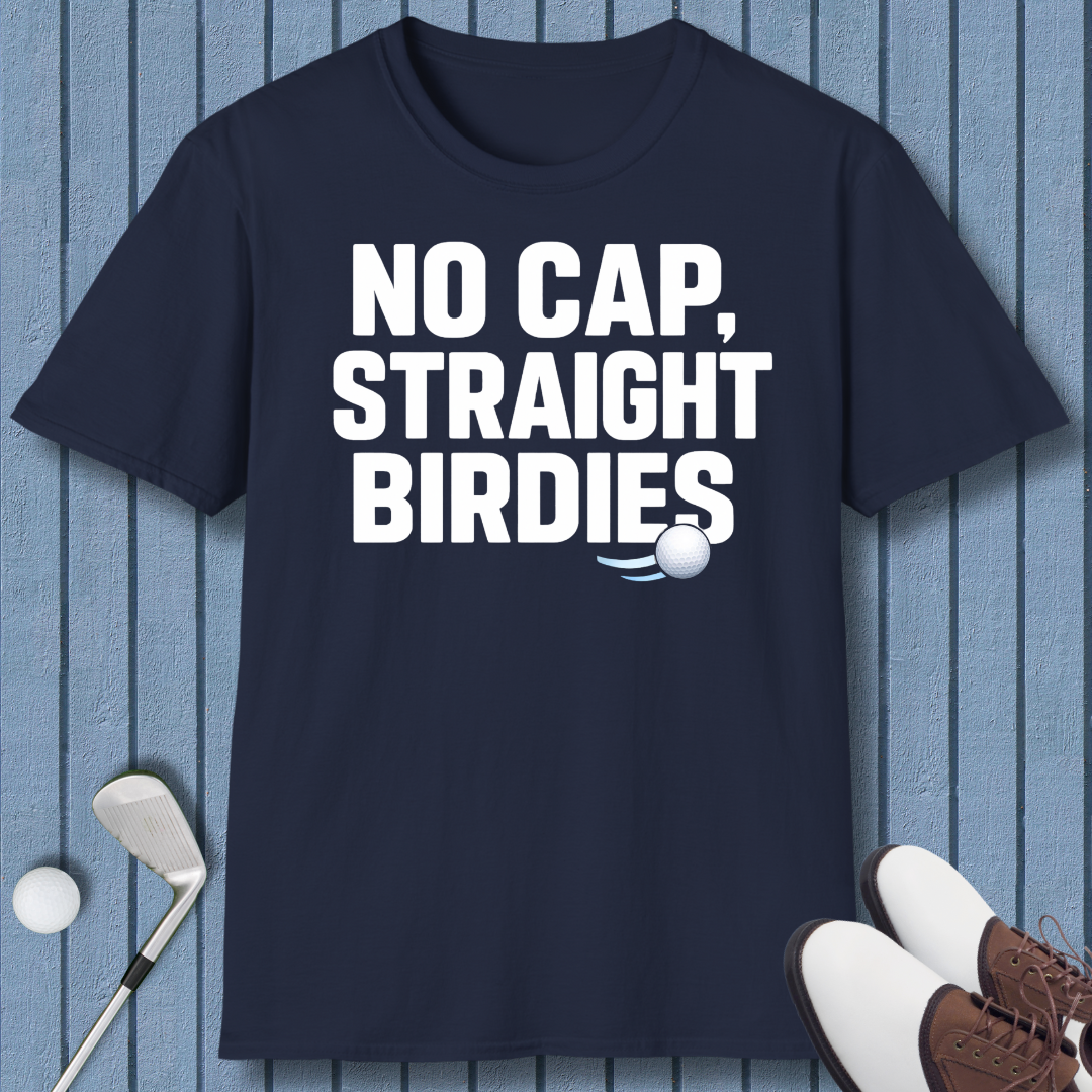 NO CAP, STRAIGHT BIRDIES in Navy, great for casual wear. Find more fun golf focused products at oneforetheages.com