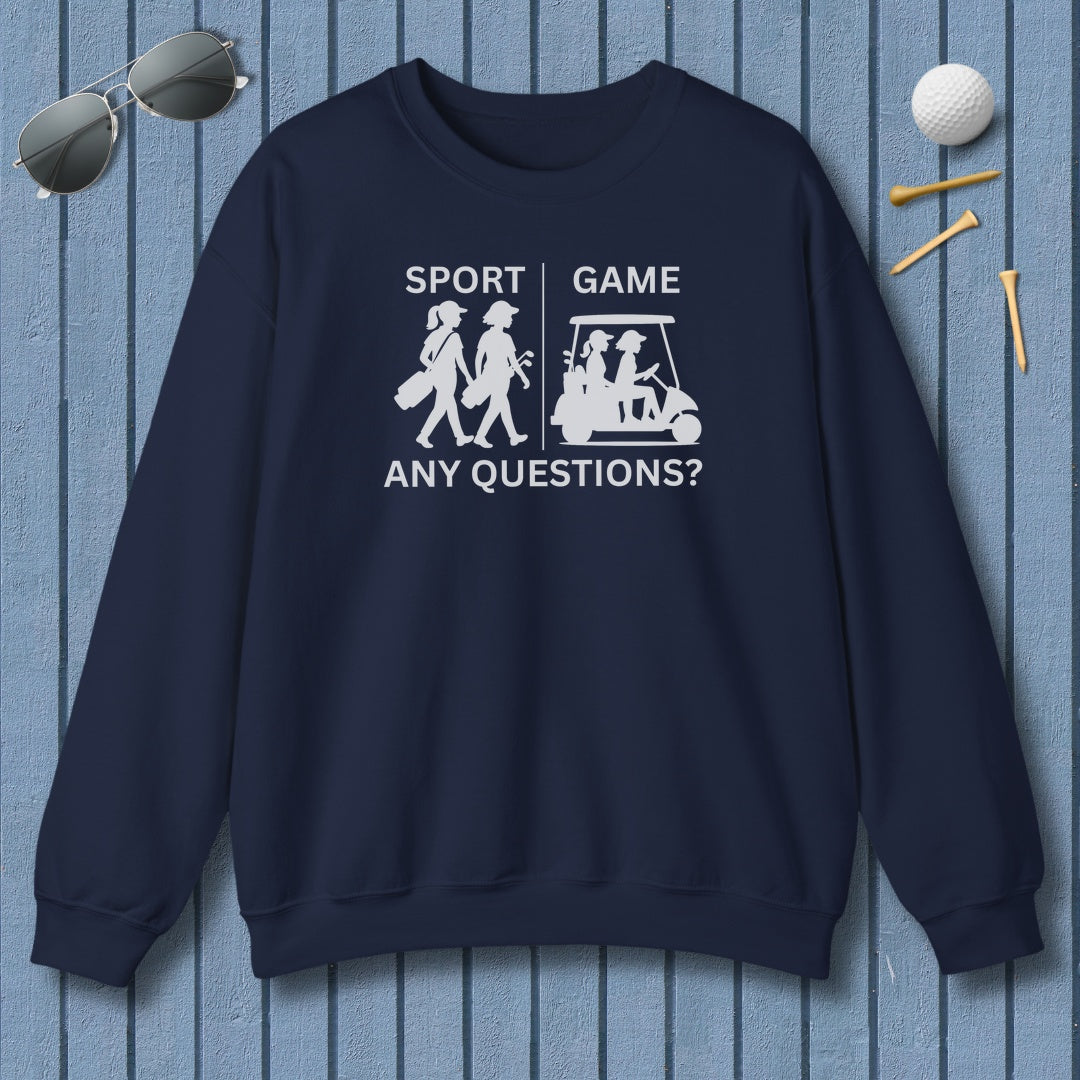 SPORT vs. GAME (Female) - Adult Golf Sweatshirt in Navy