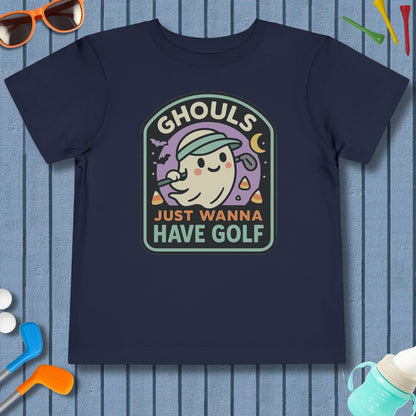 Ghouls Just Wanna Have Golf - Toddler Golf T-Shirt in Navy