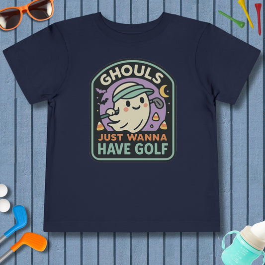 Ghouls Just Wanna Have Golf - Toddler Golf T-Shirt in Navy