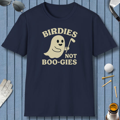 Birdies not BOO-GIES - Adult Golf T-Shirt in Navy