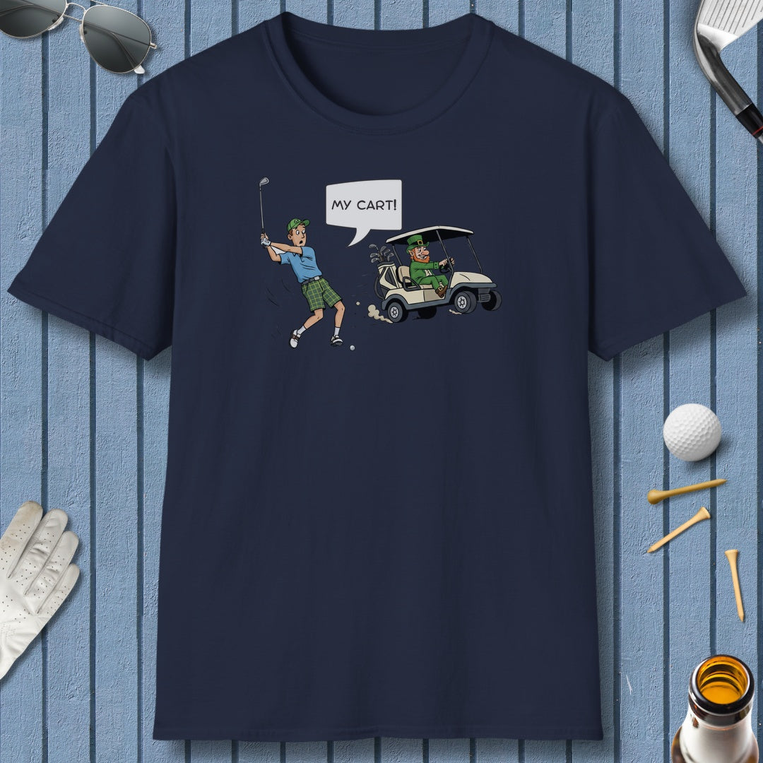 My Cart! - Adult Golf T-Shirt in Navy