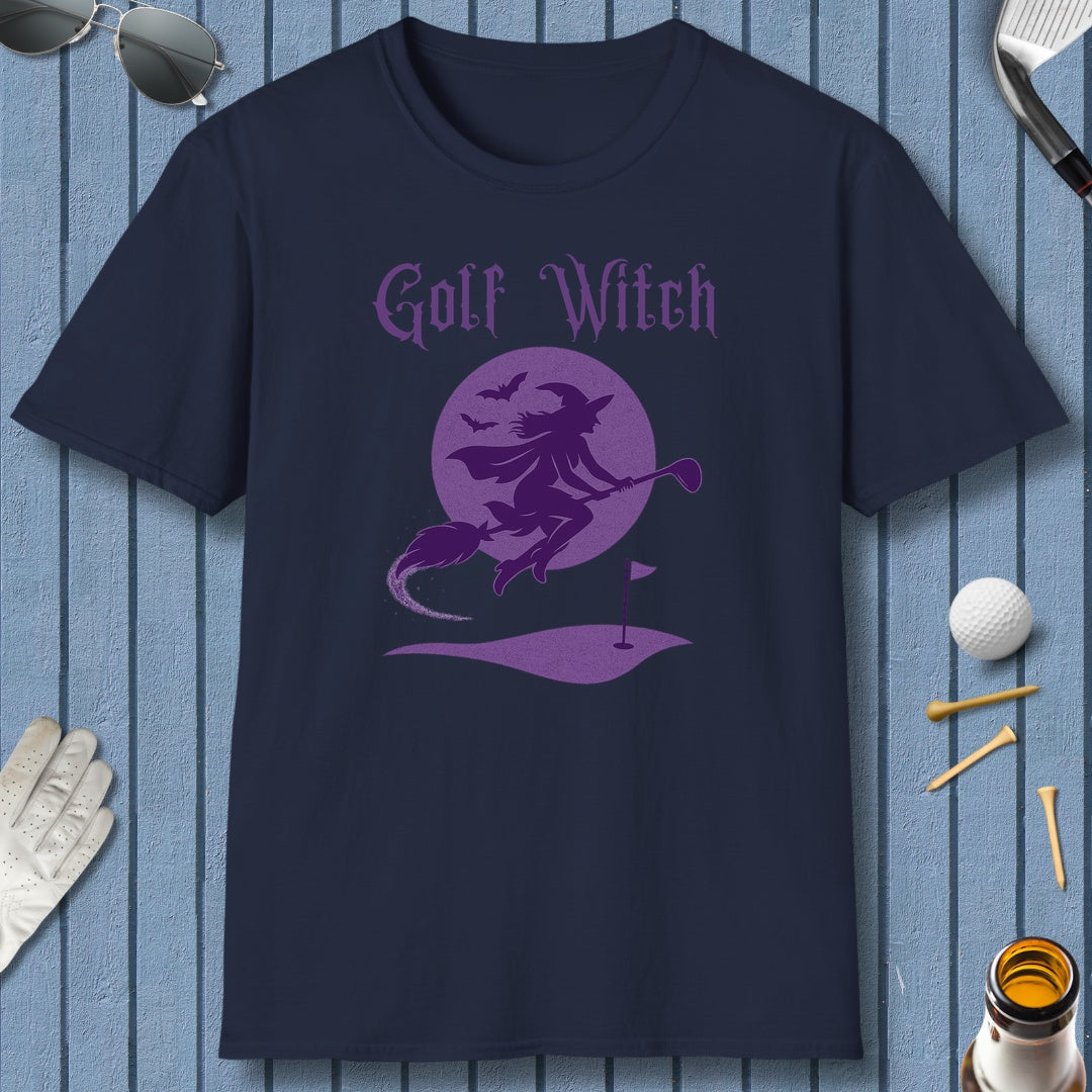 Golf Witch - Adult Golf T-Shirt in Navy