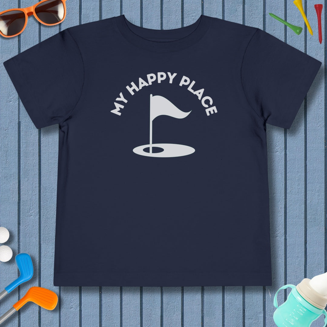 My Happy Place - Toddler Golf T-Shirt in Navy