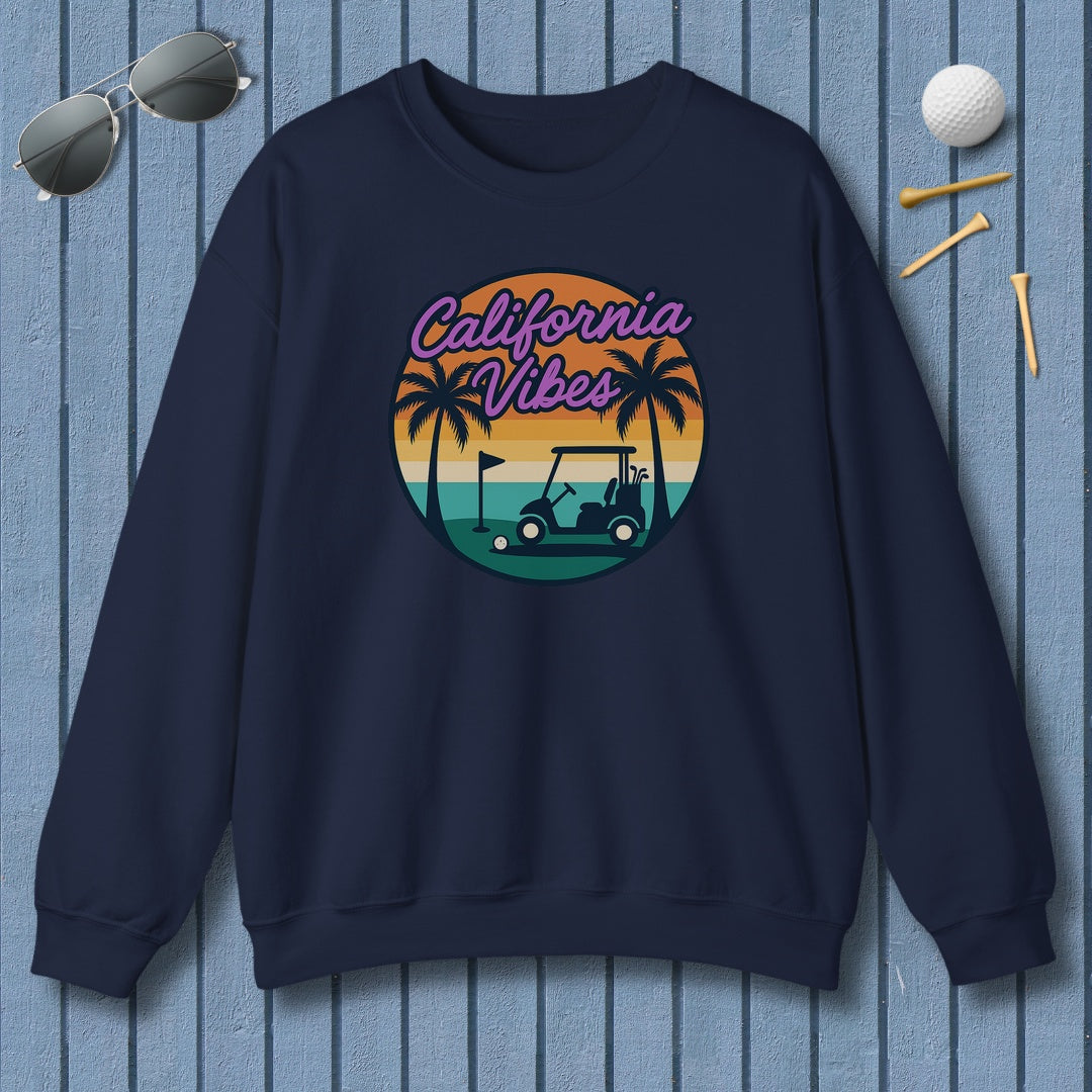 Golf Vibes - California Coast Edition - Adult Golf Sweatshirt in Navy