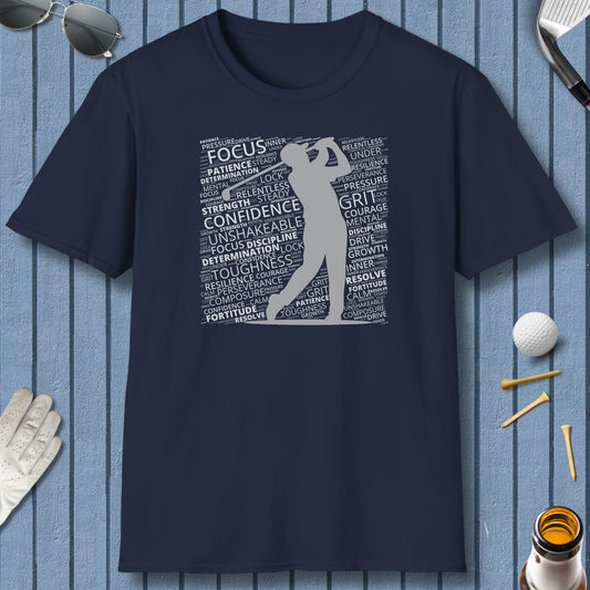Unleash Your Mental Game (Male) - Adult Golf T-Shirt in Navy