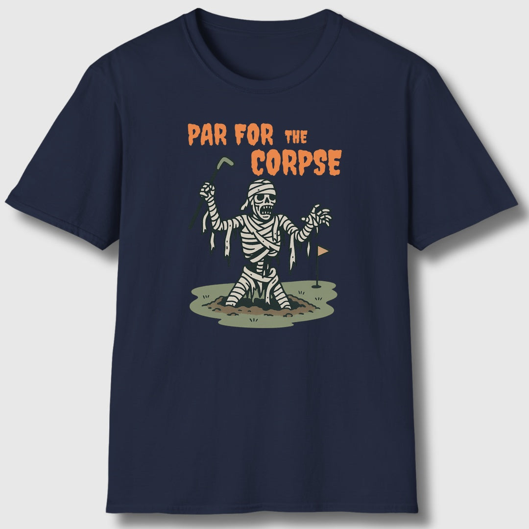 Par for the Corpse - Adult Golf T-Shirt in Navy