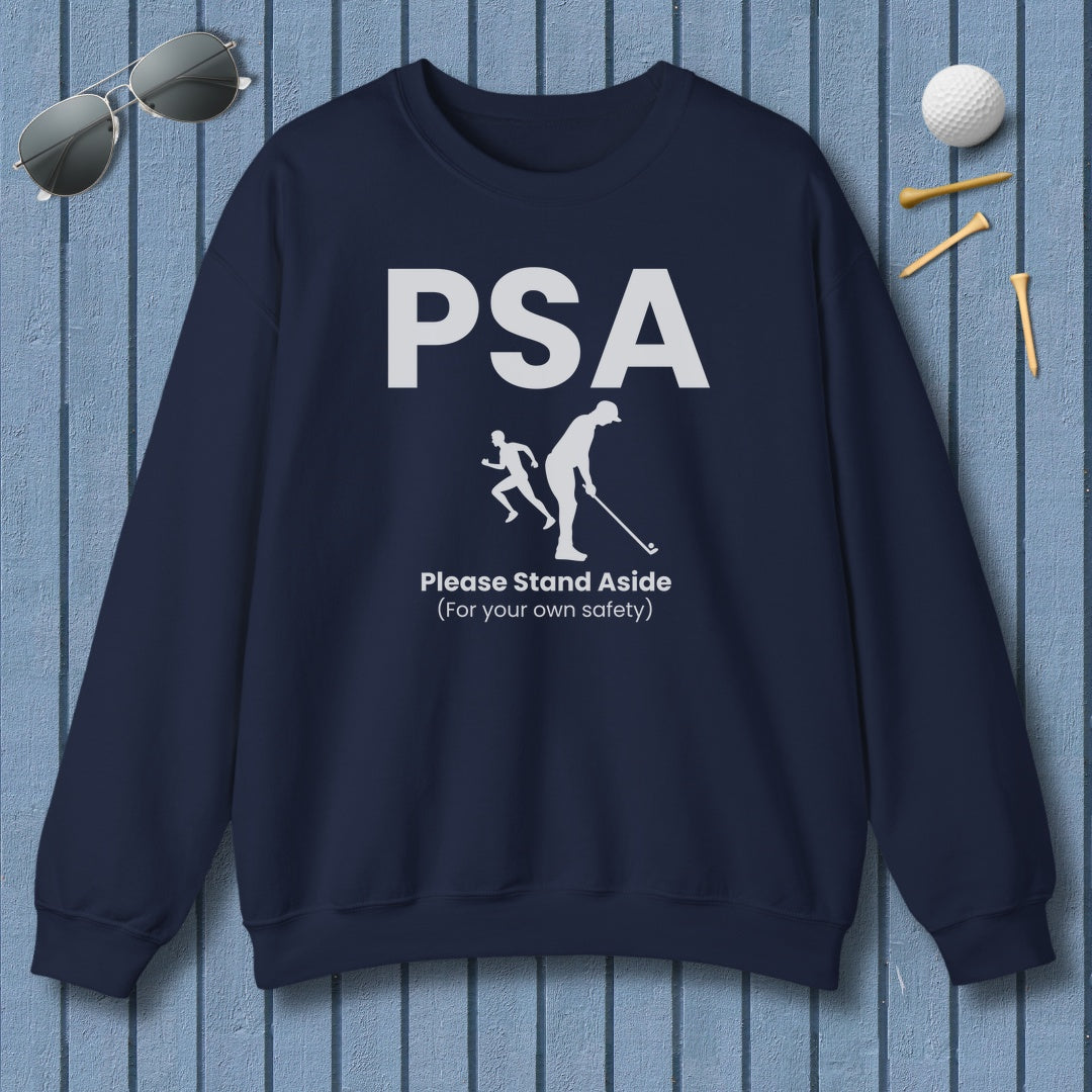 PSA - Please Stand Aside - Adult Golf Sweatshirt in Navy