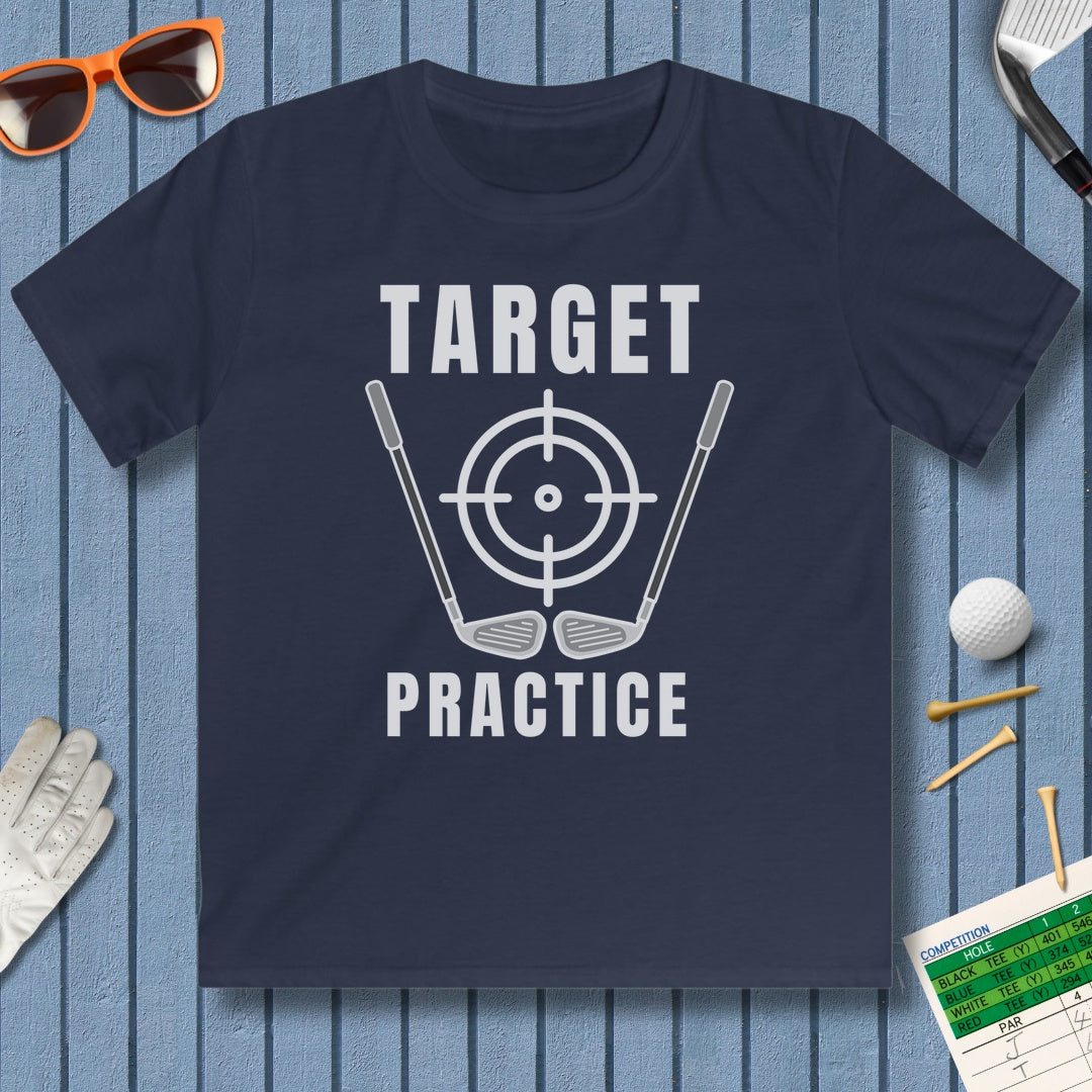 Target Practice - Youth Golf T-Shirt in Navy
