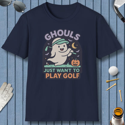 Ghouls Just Wanna Play Golf - Adult Golf T-Shirt in Navy